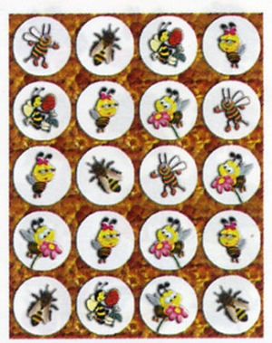 Bees Stickers 200 in a pack  