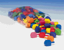 Brightly Colored Plastic dreidels 1.25' tall