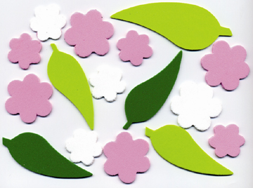 Foam Shapes - Flowers & Leaves
