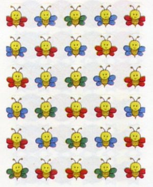 Bees Stickers 3/4
