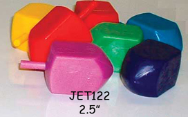 Jumbo Plastic Dreidles 2.5