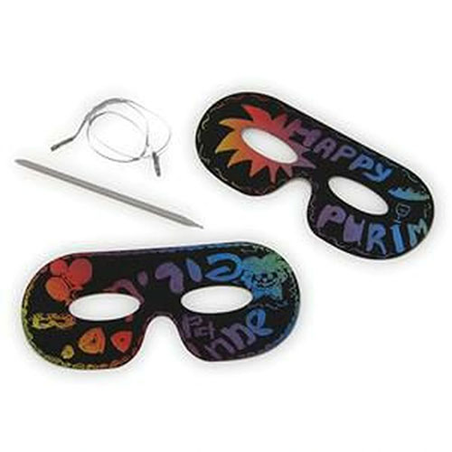 24 Magic Scratch Masks Purim Art & Craft Projects