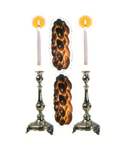 Challah and Candles (Shabbos) Cut Outs