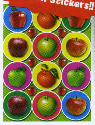 Apples Stickers 120 in a pack  