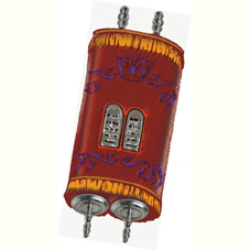 Closed Torah Scroll Cutout - Large